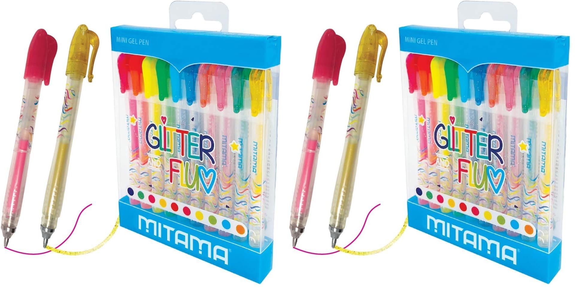 mitama-mini-penne-gel-glitter-e-neon-10-pezzi-1-mm-in-pet-box image 4