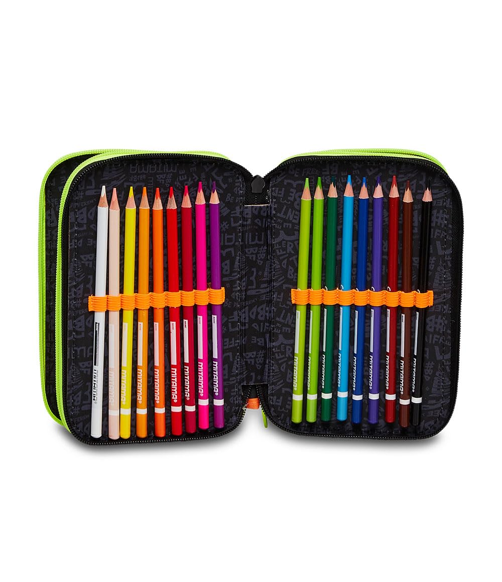 mitama-triplo-metaverse-astuccio-scuola-3-scomparti-nero-completo-47-pezzi image 4