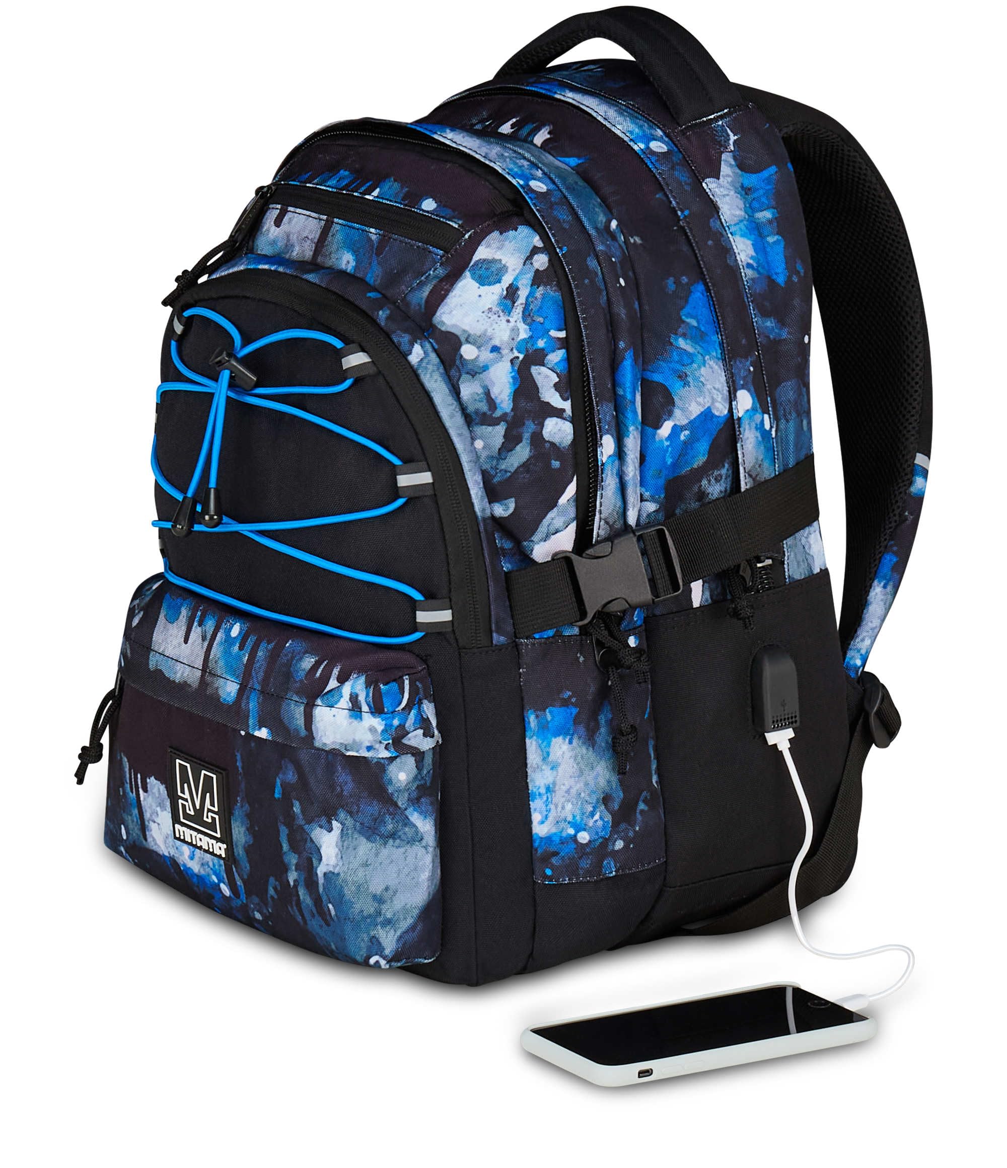 mitama-zaino-bdbf-bluedrops-triplo-scomparto-con-usb image 6