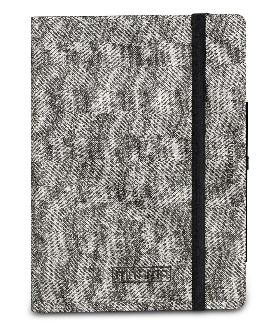 mitama-agenda-giornaliera-2026-grigio-15x21-cm-con-matita image 1