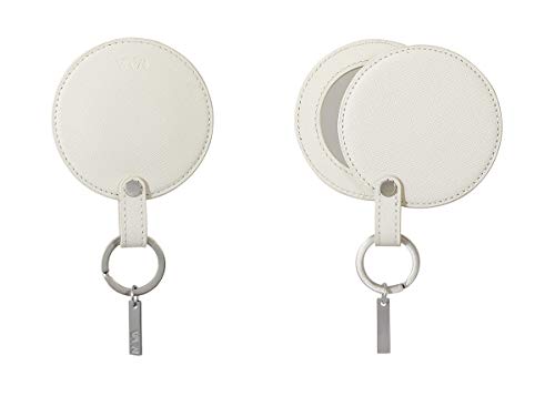 nava-design-via-durini-portachiavi-in-pelle-con-specchietti-bianco-panna-8x10-cm image 6