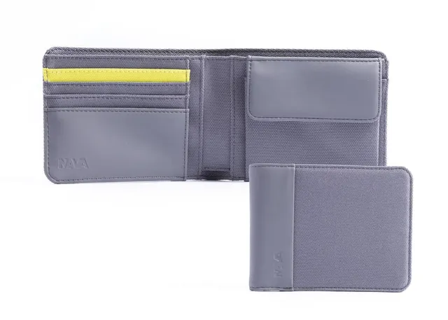 nava-design-twin-colors-portafoglio-4cc-rfid-grigio-giallo-10x12-cm image 1
