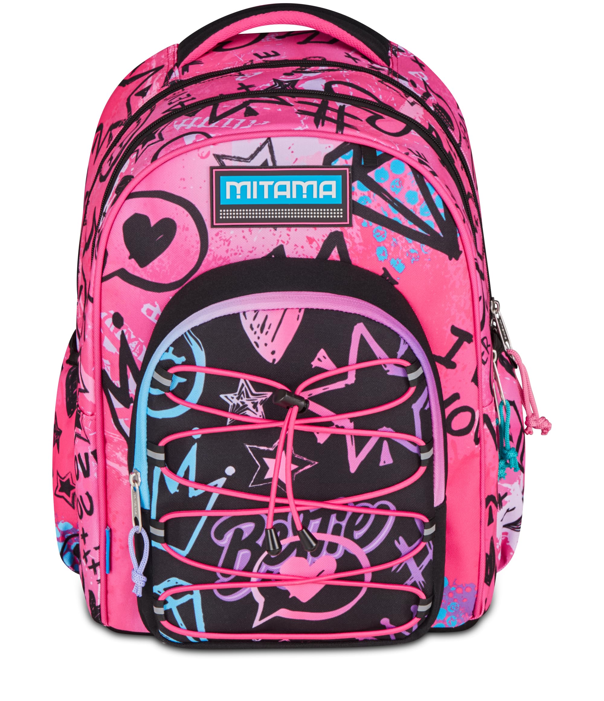 mitama-m-power-rocknlove-zaino-scuola-elementare-triplo-scomparto-rosa image 2