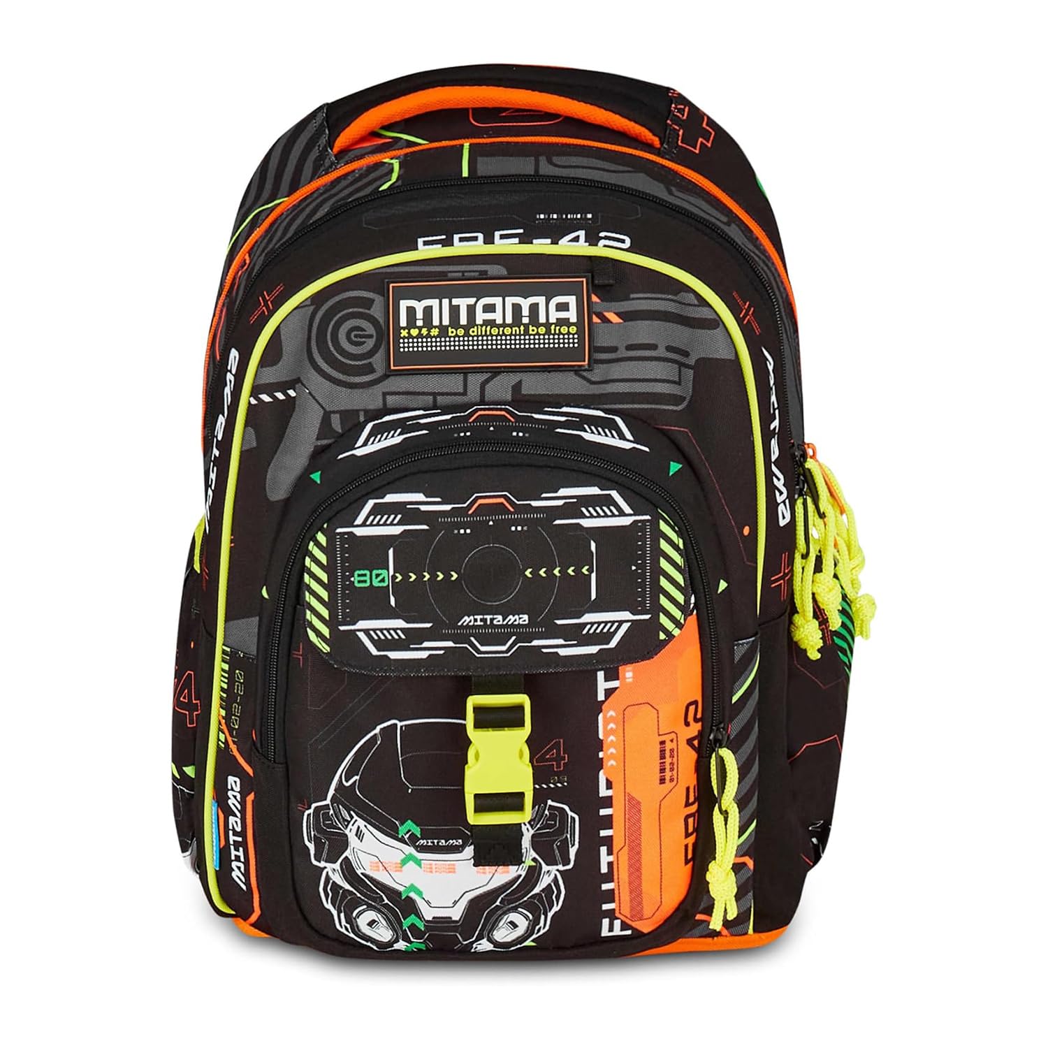 mitama-zaino-scuola-new-plus-fluo-battle-triplo-scomparto-30l image 2