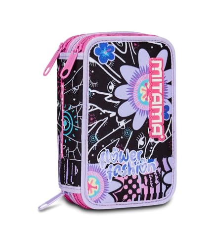 mitama-astuccio-scuola-3-scomparti-flower-fashion-47-pz-completo image 8