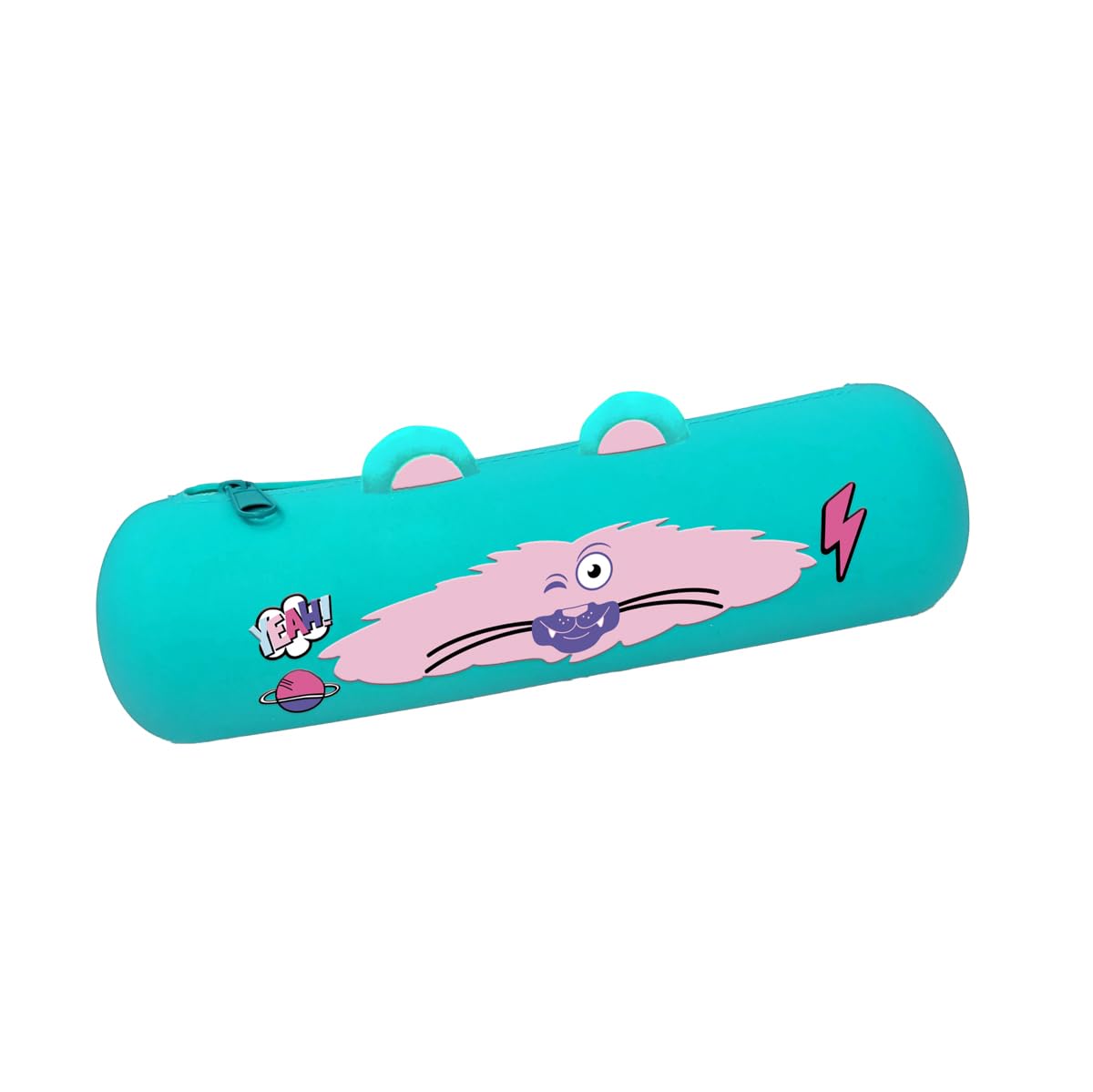 mitama-astuccio-mitamini-animals-verde-22x6-5x7-cm-in-silicone-con-zip image 1