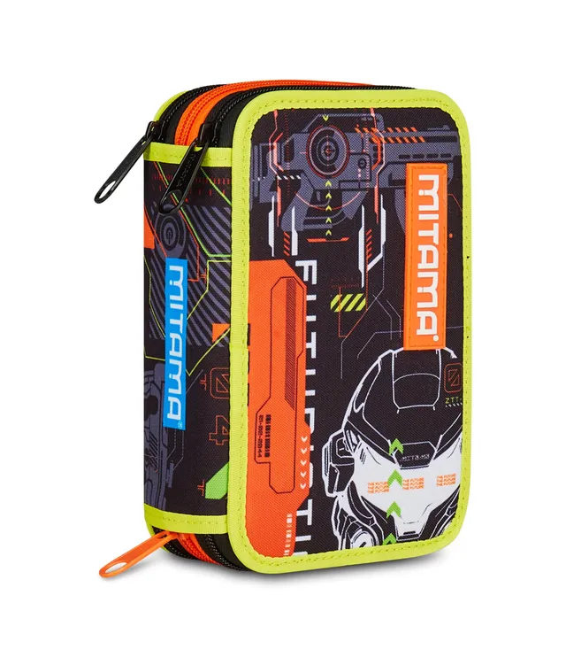 mitama-fluo-battle-astuccio-scuola-3-scomparti-47-pezzi-14-5x7-4x20-cm image 1