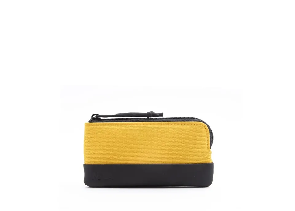 nava-design-twin-astuccio-con-zip-e-portachiavi-a-catena-yellow-7x12x1-cm image 1