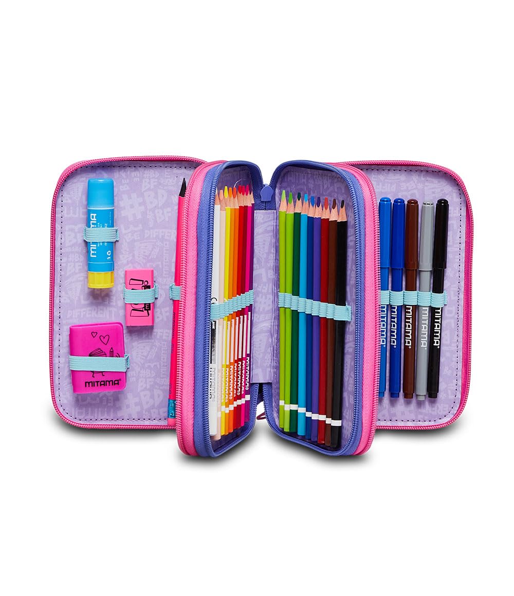 mitama-astuccio-triplo-just-shine-viola-47-pezzi-impermeabile-completo image 2