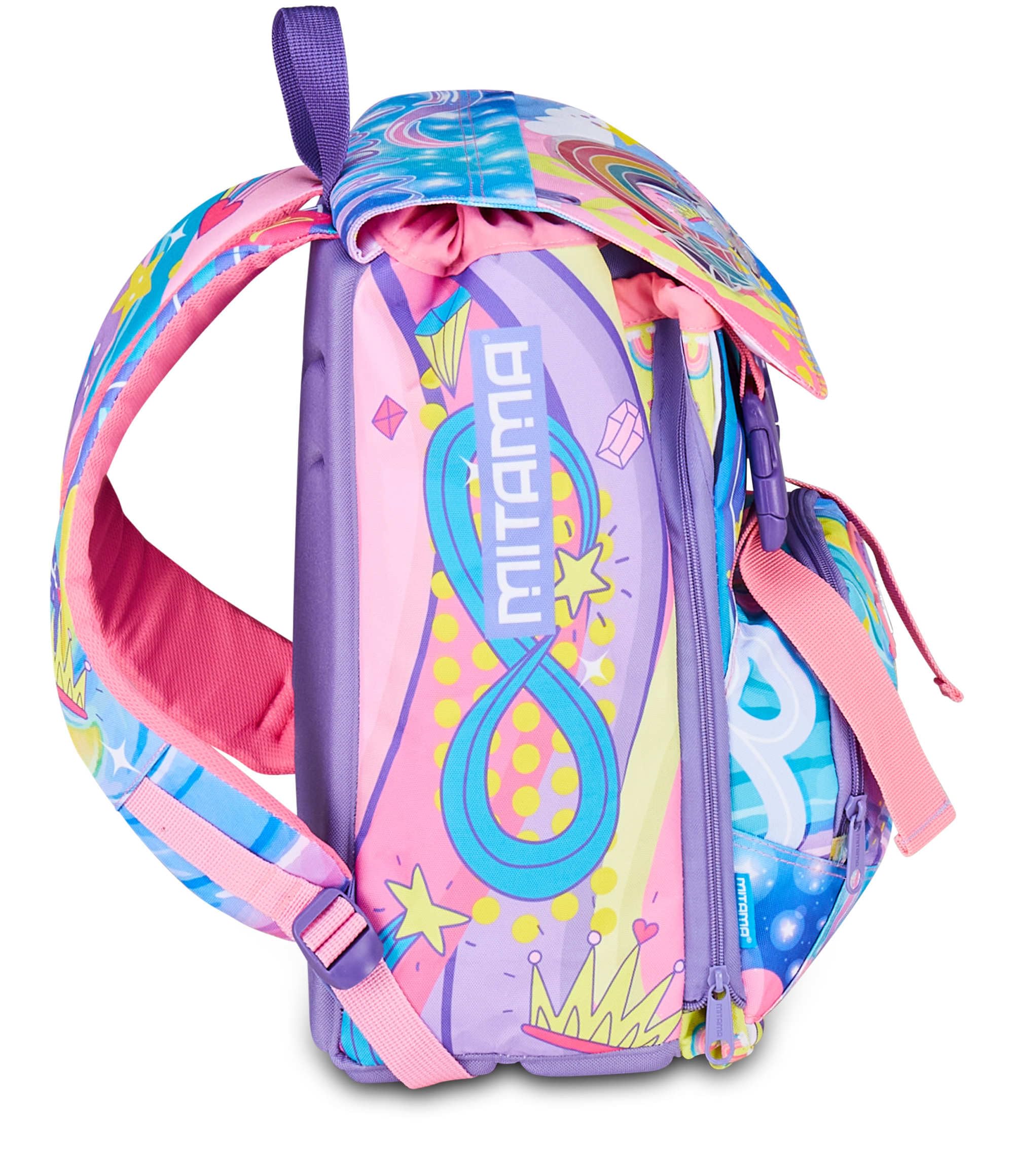 mitama-zaino-estensibile-4-zip-rainbow-dream-lilla-scuola-elementare image 3