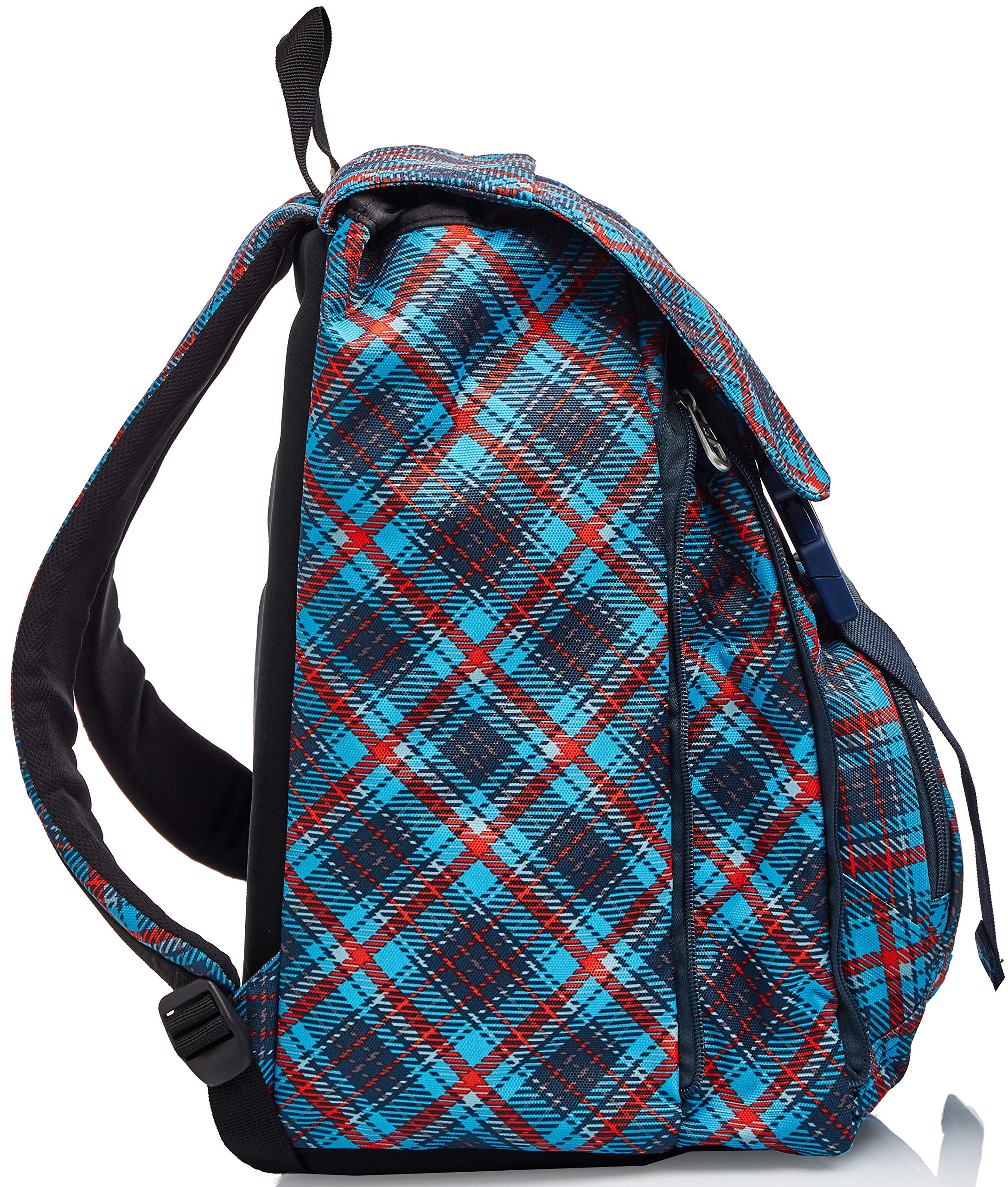 invicta-estensibile-tartan-zaino-scuola-blu-19-lt-28-lt-con-zip-laterale image 4