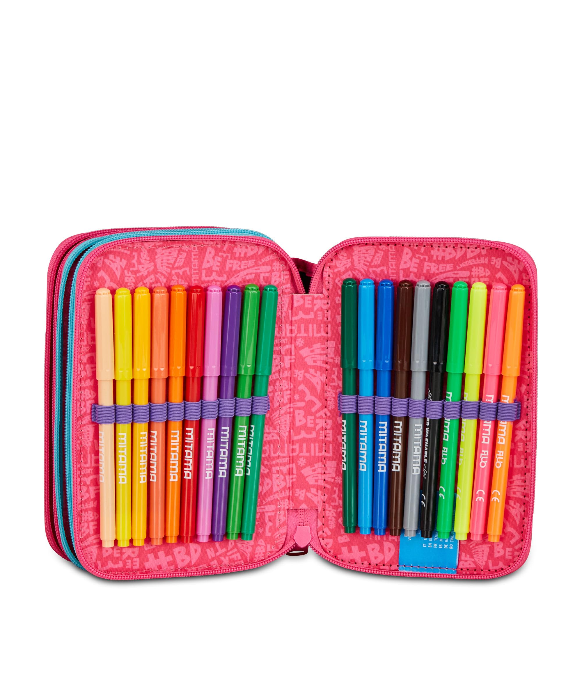 mitama-astuccio-scuola-3-scomparti-super-triplo-bubble-dreams-47-pz-completo-bam image 5