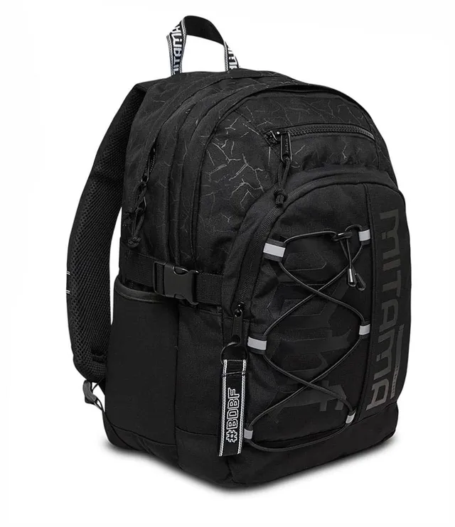 mitama-bdbf-black-cracks-zaino-scuola-nero-triplo-scomparto-impermeabile-con-usb image 1