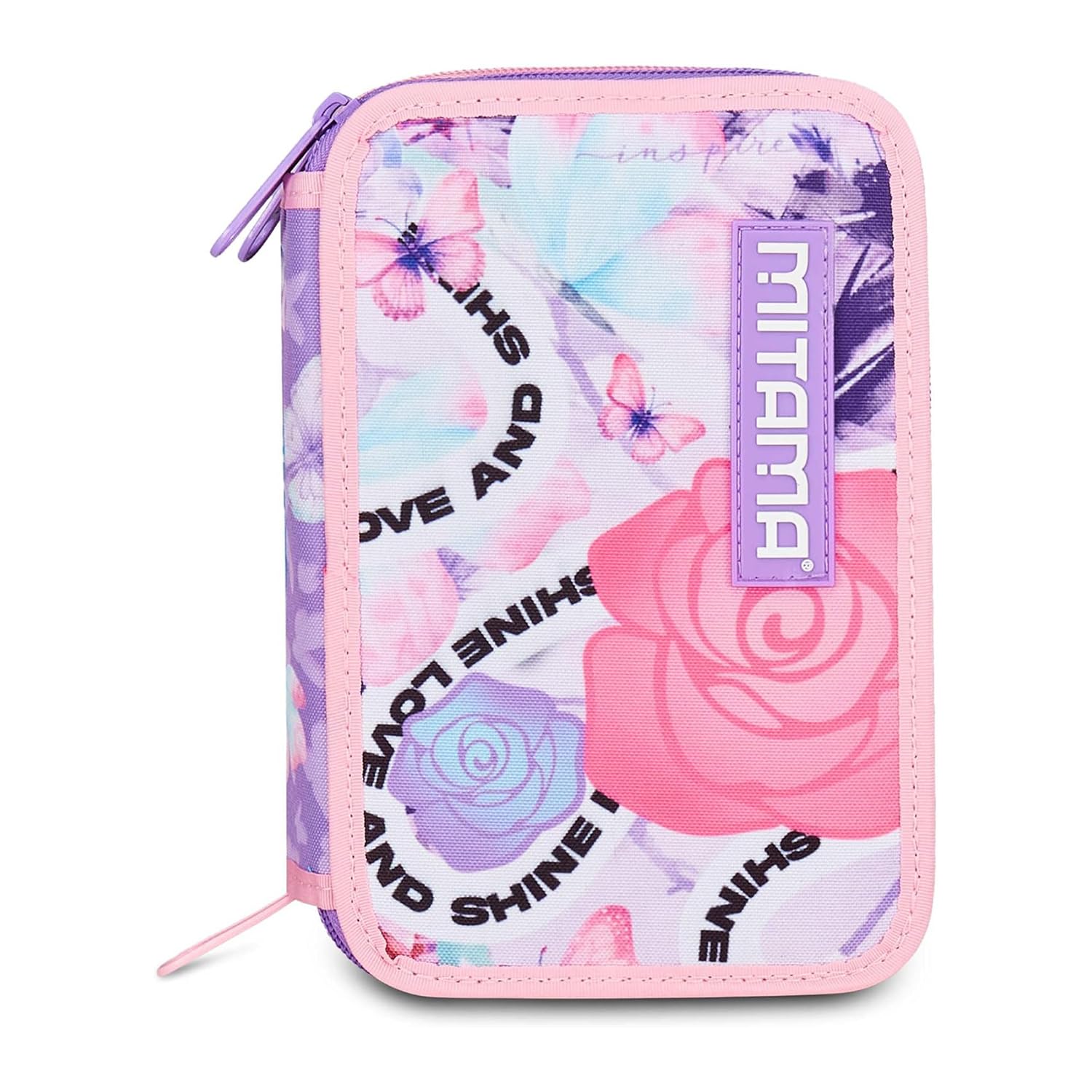 mitama-astuccio-scuola-3-scomparti-love-shine-rosa-completo-47-pezzi image 6