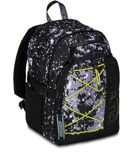 mitama-new-plus-cement-zaino-scuola-triplo-scomparto-nero-grigio-con-tasca-porta image 8