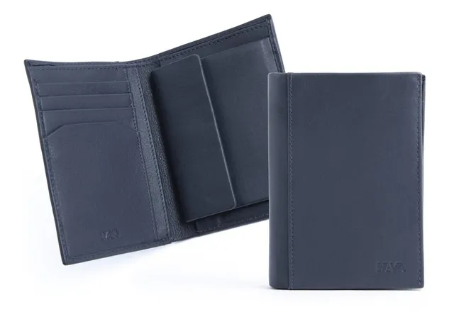 nava-design-smooth-portafoglio-verticale-uomo-in-pelle-5-carte-portamonete-blu-1 image 1