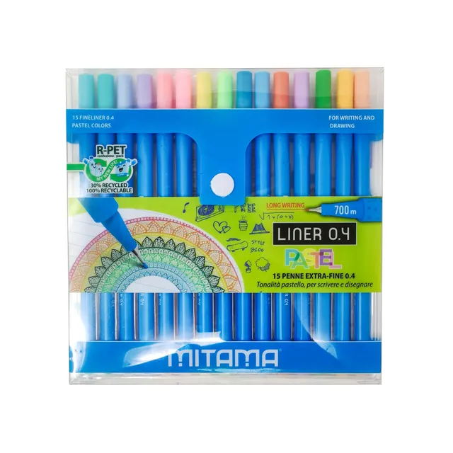 mitama-penna-liner-0-4-pastel-extra-fine-astuccio-15-pezzi image 1
