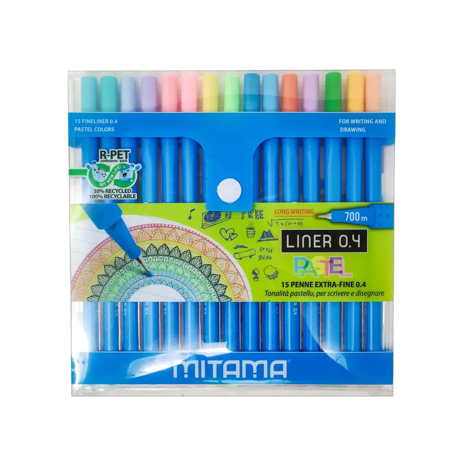mitama-penna-liner-0-4-pastel-extra-fine-astuccio-15-pezzi image 1