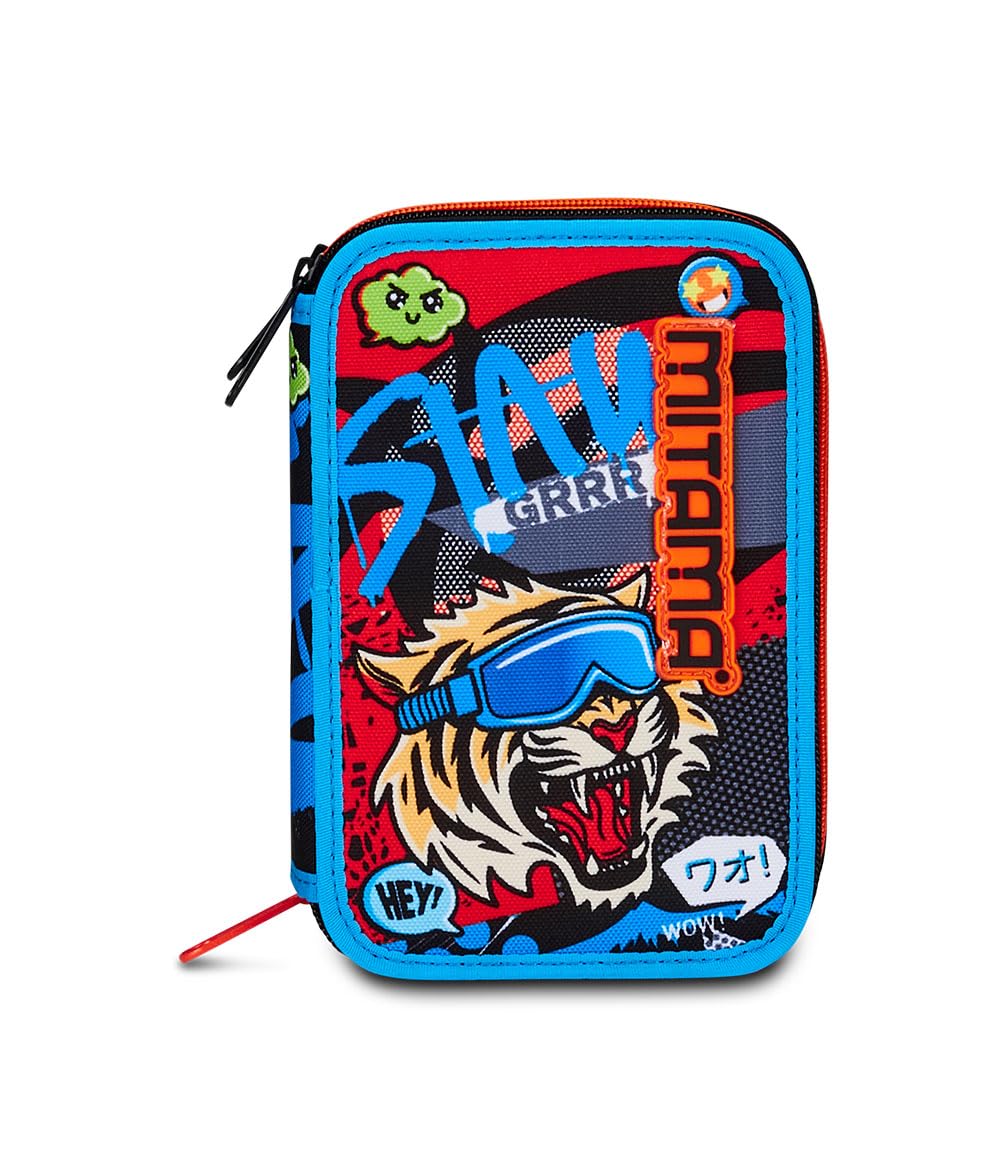 mitama-astuccio-scuola-3-scomparti-triplo-tiger-wild-47-pz-completo image 6