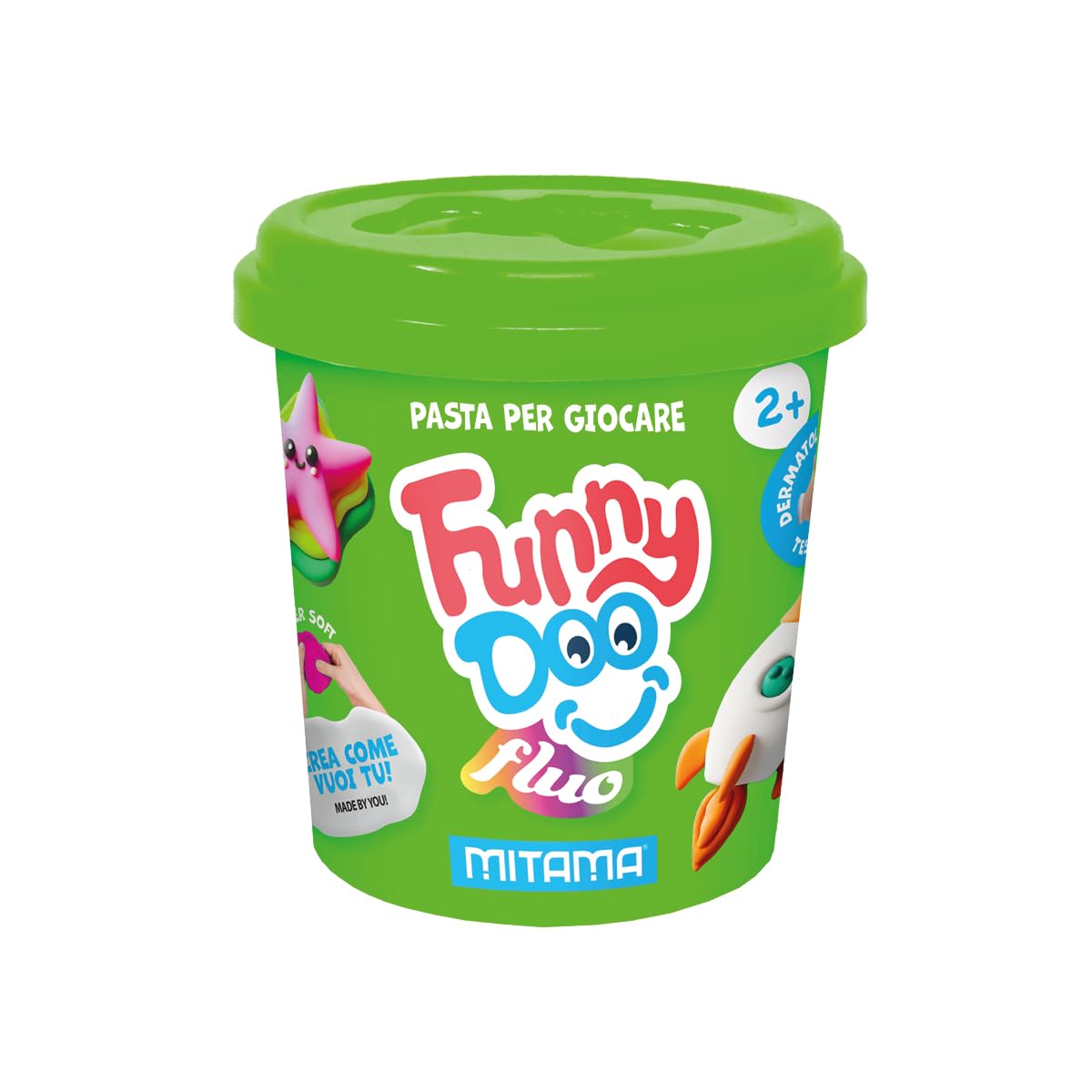 mitama-funny-doo-tris-3-barattolini-pasta-modellare-fluo-arancio-rosa-verde image 4