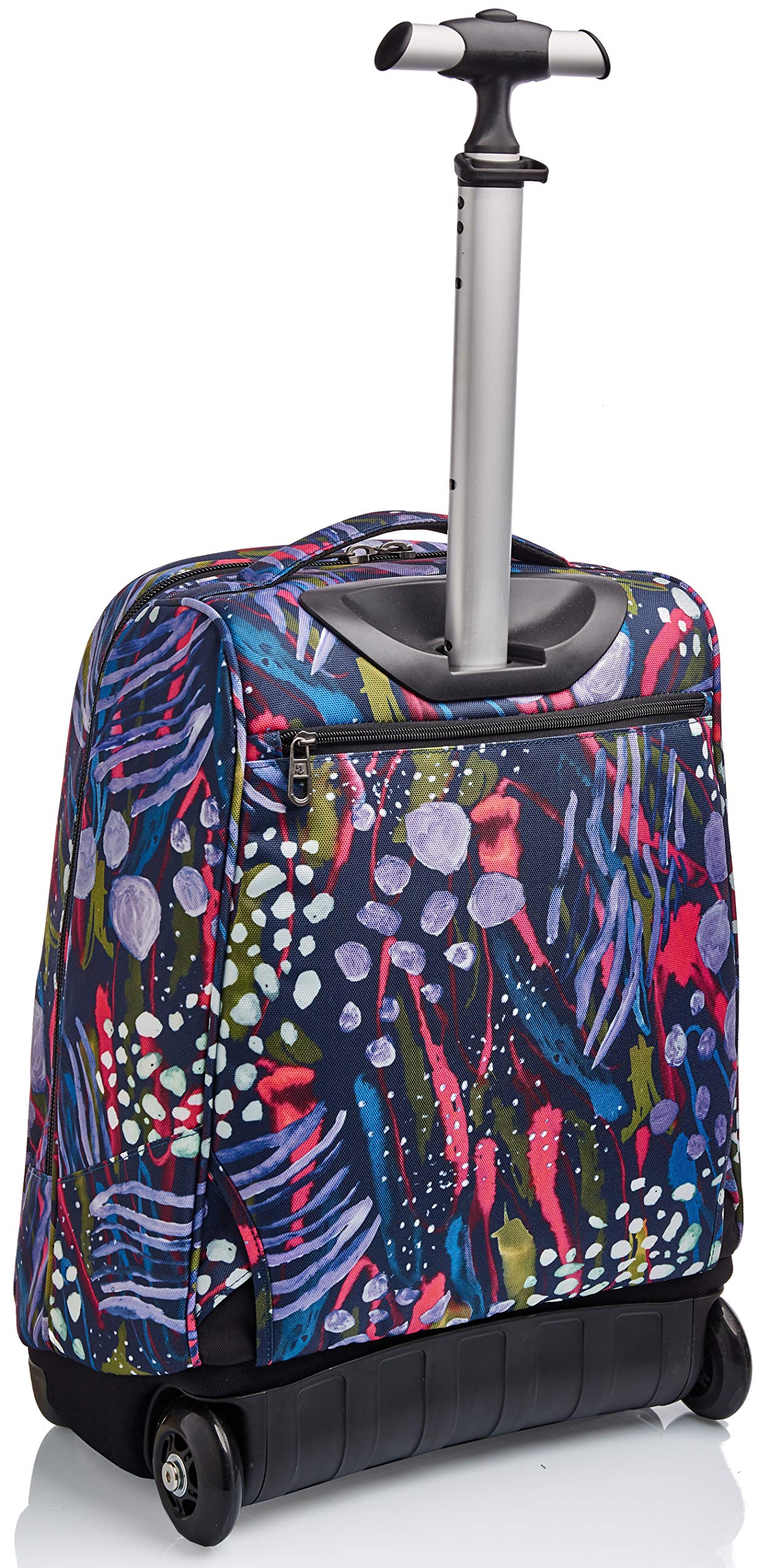 invicta-trolley-scuola-2-in-1-abstract-jungle-blu-zaino-e-trolley-35-lt-48x35x22 image 6