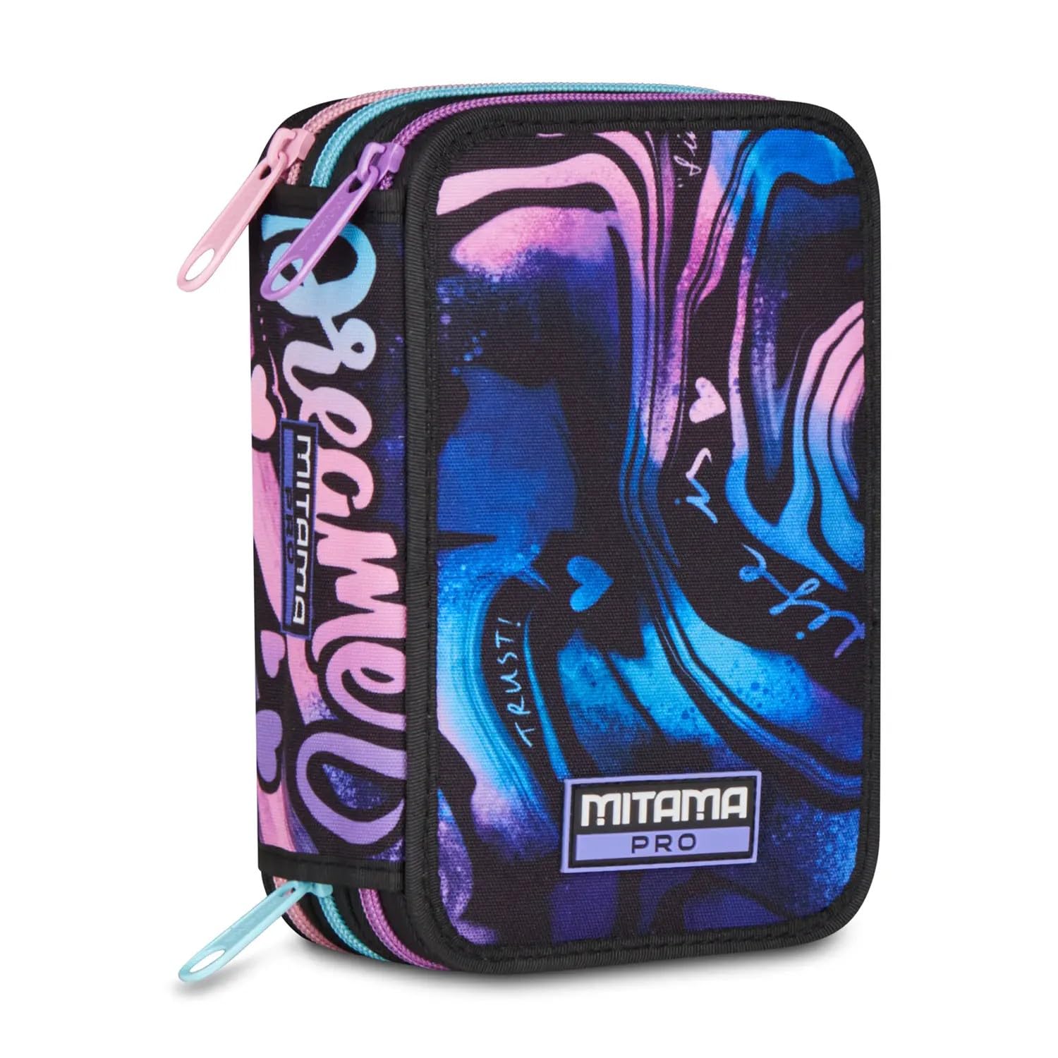 mitama-shinycrew-astuccio-scuola-3-scomparti-da-47-pezzi-completo-per-elementari image 1