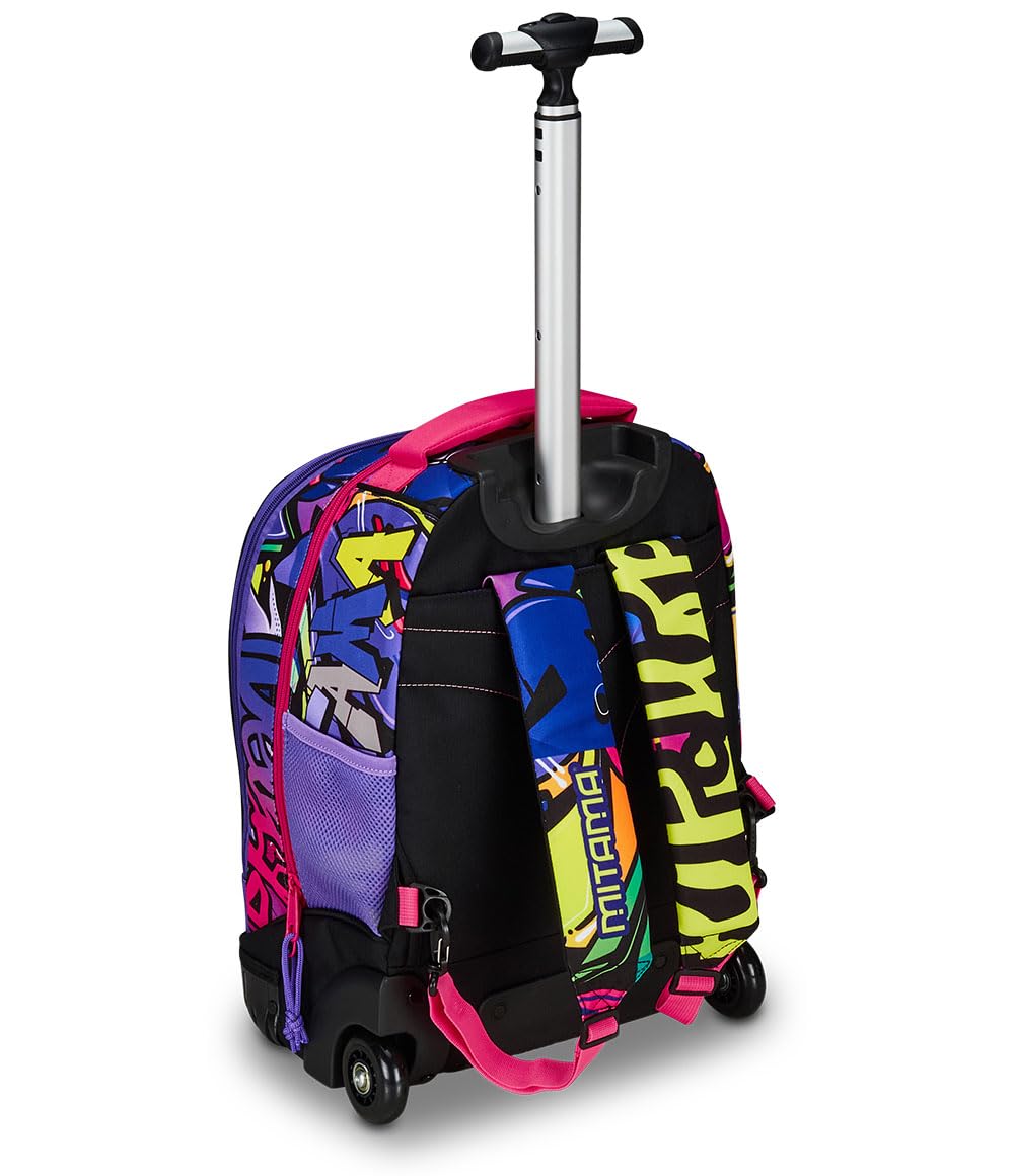 mitama-run-hip-hop-diamond-trolley-scuola-doppio-scomparto-viola-e-nero image 5