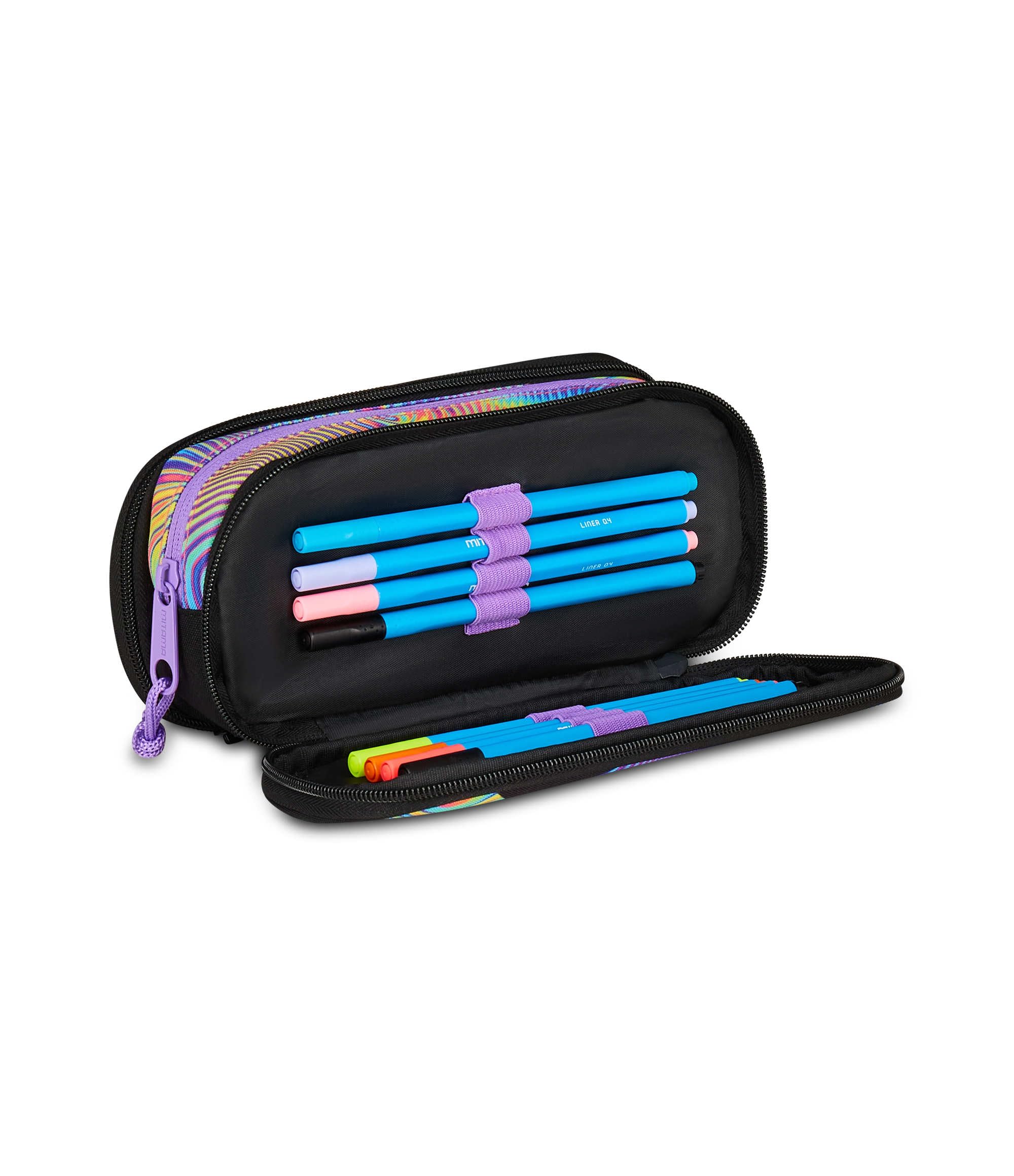 mitama-zipack-astuccio-scuola-triplo-scomparto-completo-nero image 6