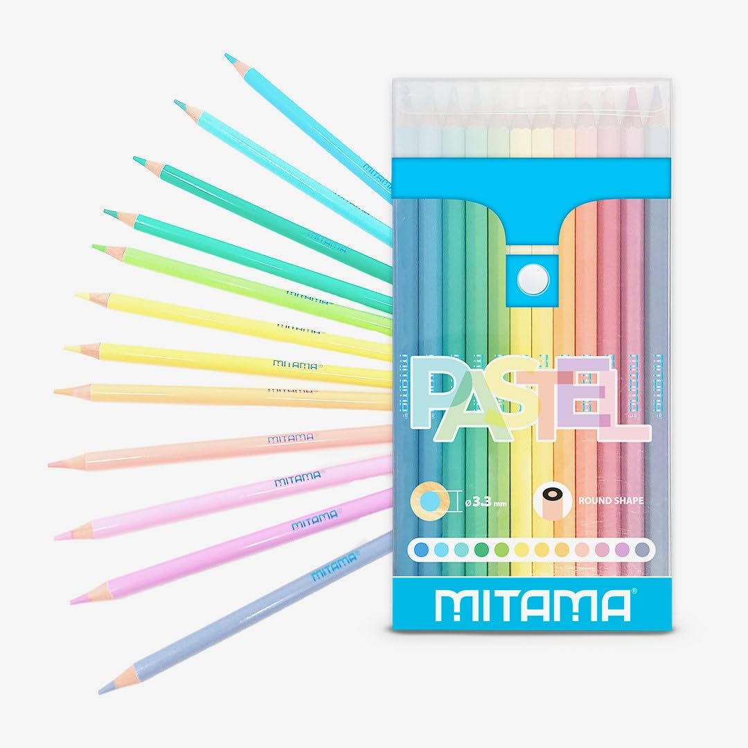 mitama-pastelli-pastel-confezione-12-matite-laccate-mina-3-3-mm image 1