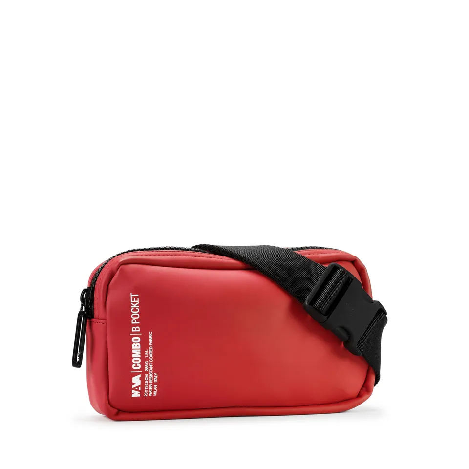 nava-design-combo-marsupio-unisex-rosso-impermeabile-con-tracolla-regolabile image 1