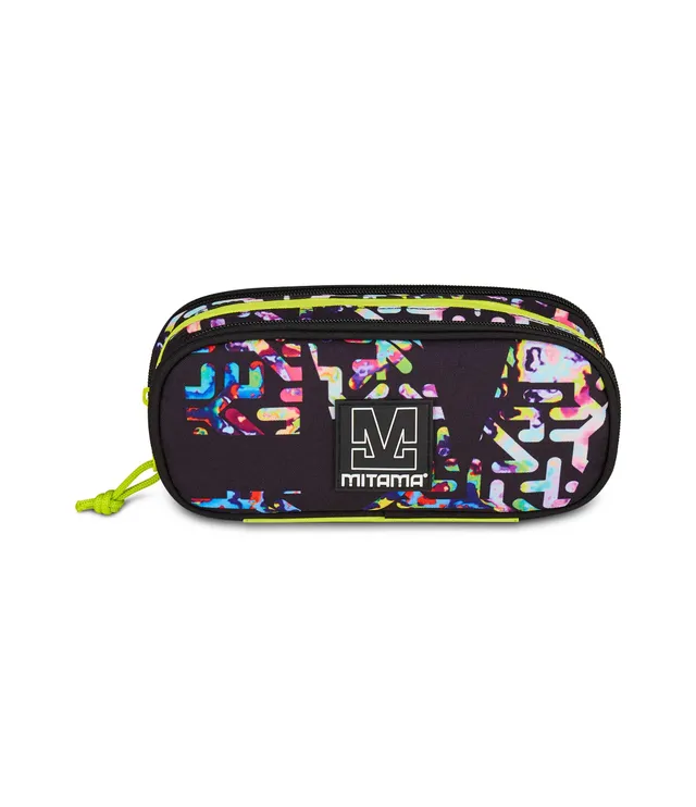 mitama-astuccio-scuola-zipack-nero-triplo-scomparto-completo image 1