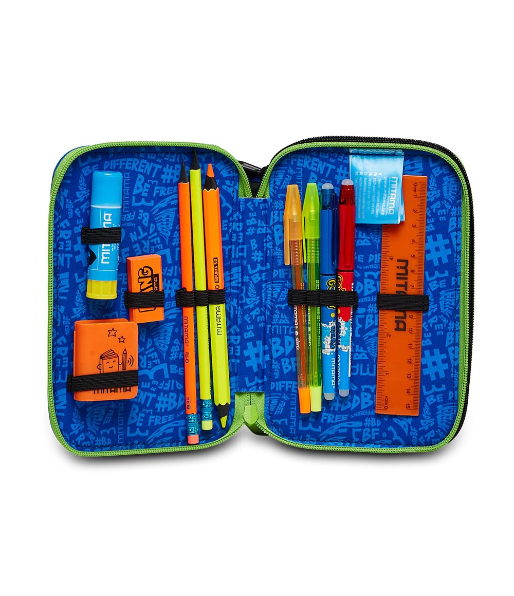 mitama-junior-triplo-citybro-astuccio-scuola-3-scomparti-blu-47-pezzi-impermeabi image 5