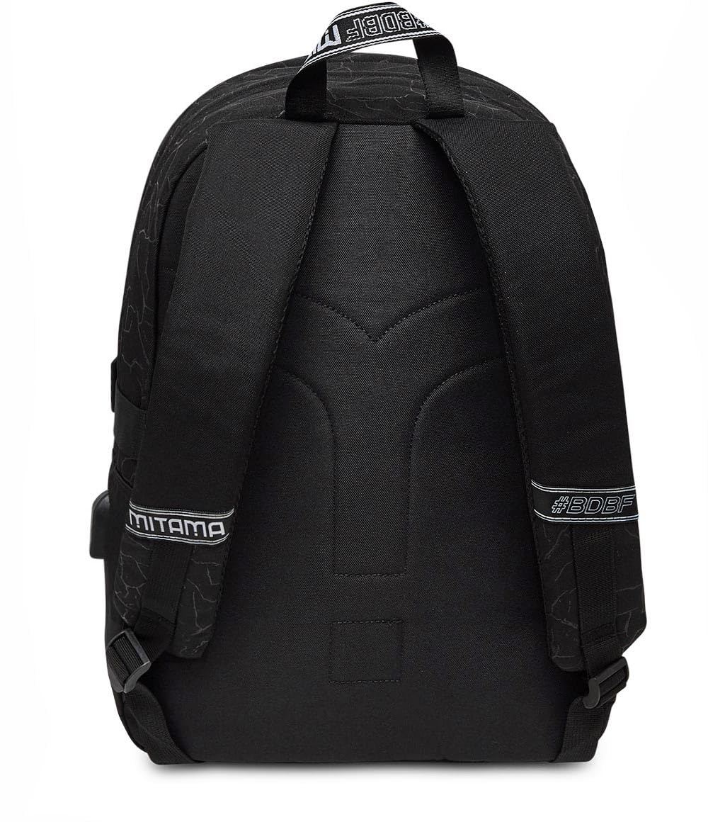 mitama-bdbf-black-cracks-zaino-scuola-nero-triplo-scomparto-impermeabile-con-usb image 4