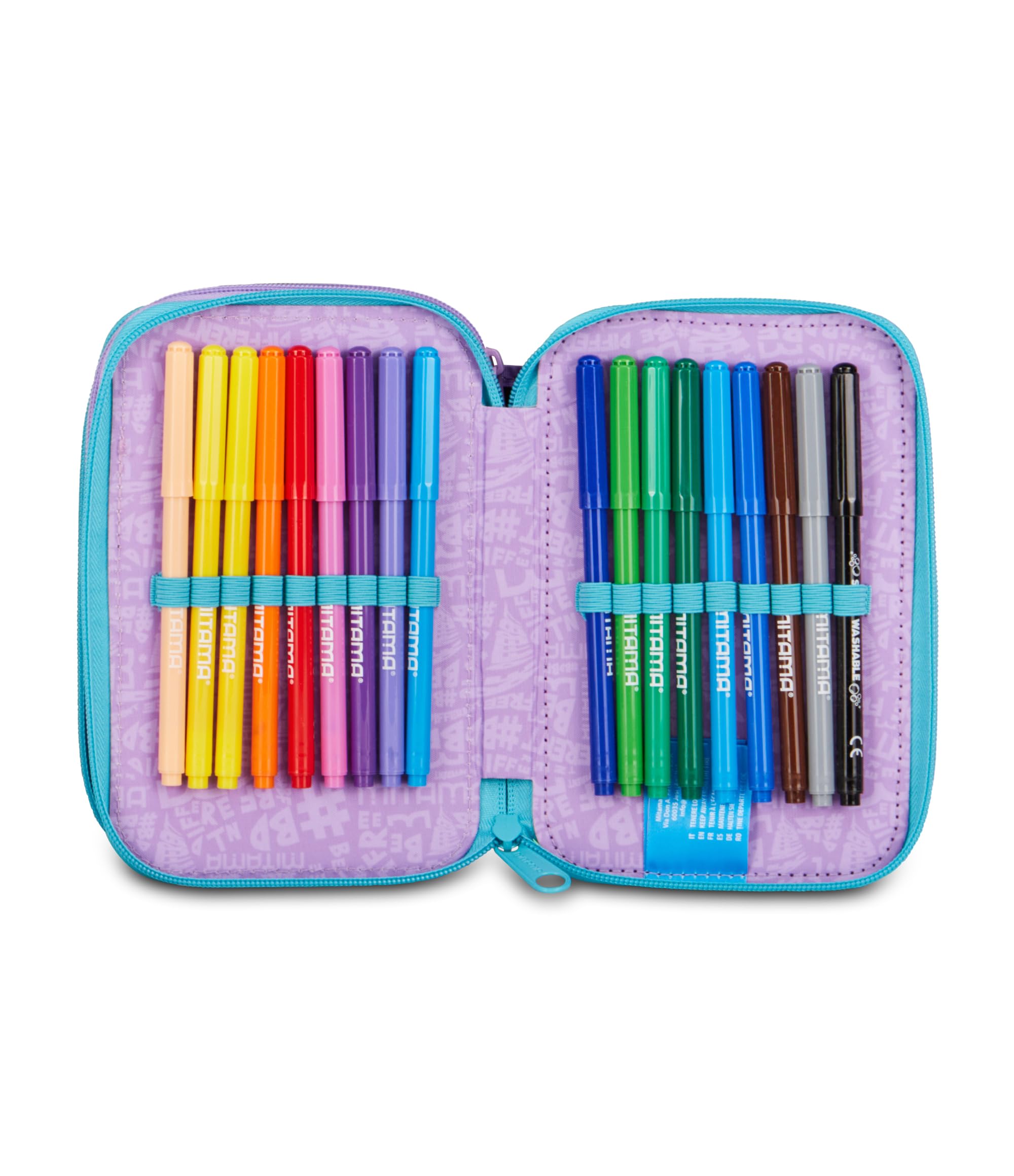 mitama-rainbow-astuccio-triplo-47-pezzi-con-spinny-pen-multicolore image 5