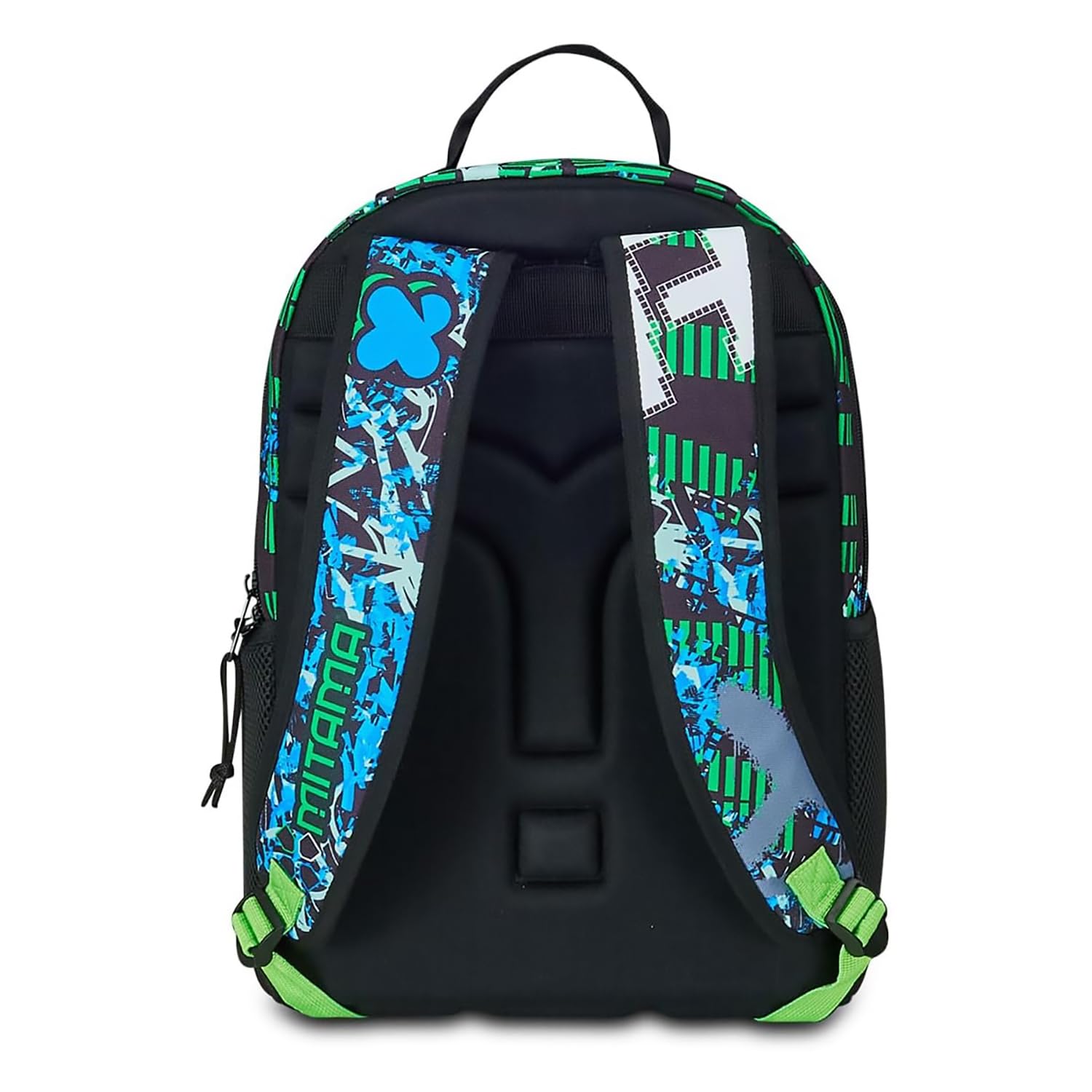 mitama-new-plus-punch-game-zaino-scuola-triplo-scomparto-blu-verde-con-tasca-fro image 6