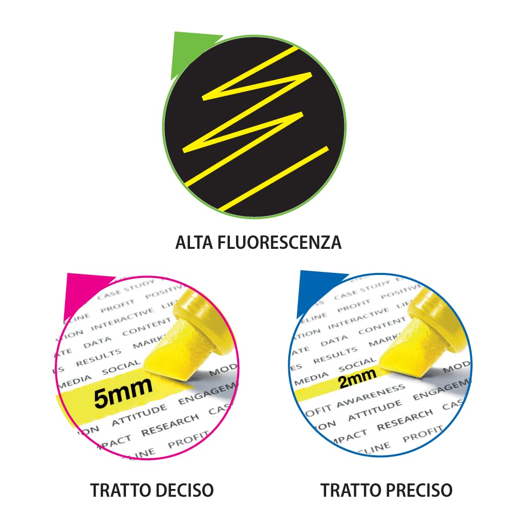 mitama-evidenziatori-pastel-punta-scalpello-5-mm-confezione-4-pz-colori-assortit image 1