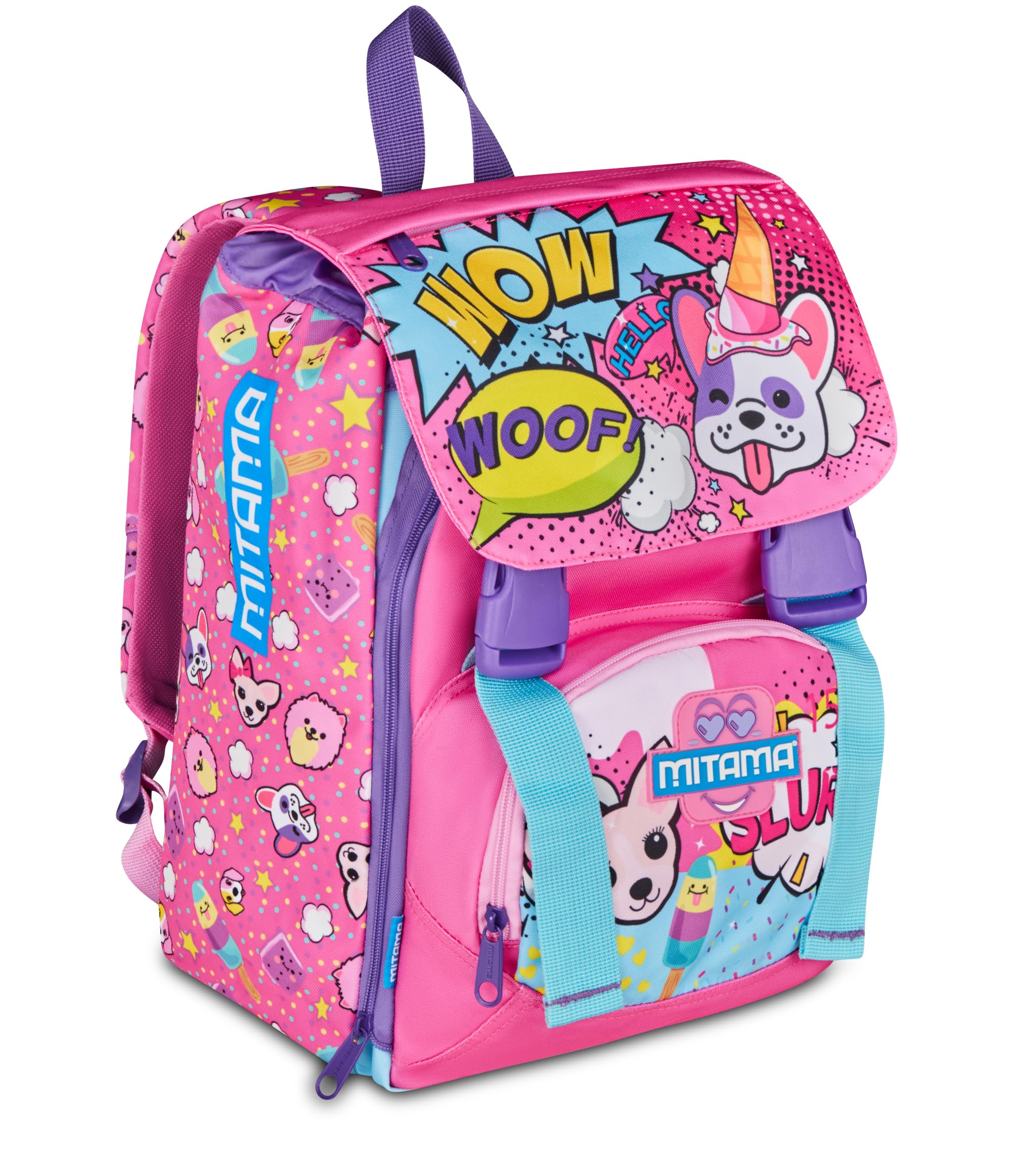 mitama-4zip-puppyslurp-zaino-scuola-elementare-estensibile-21-28l-fuchsia image 2