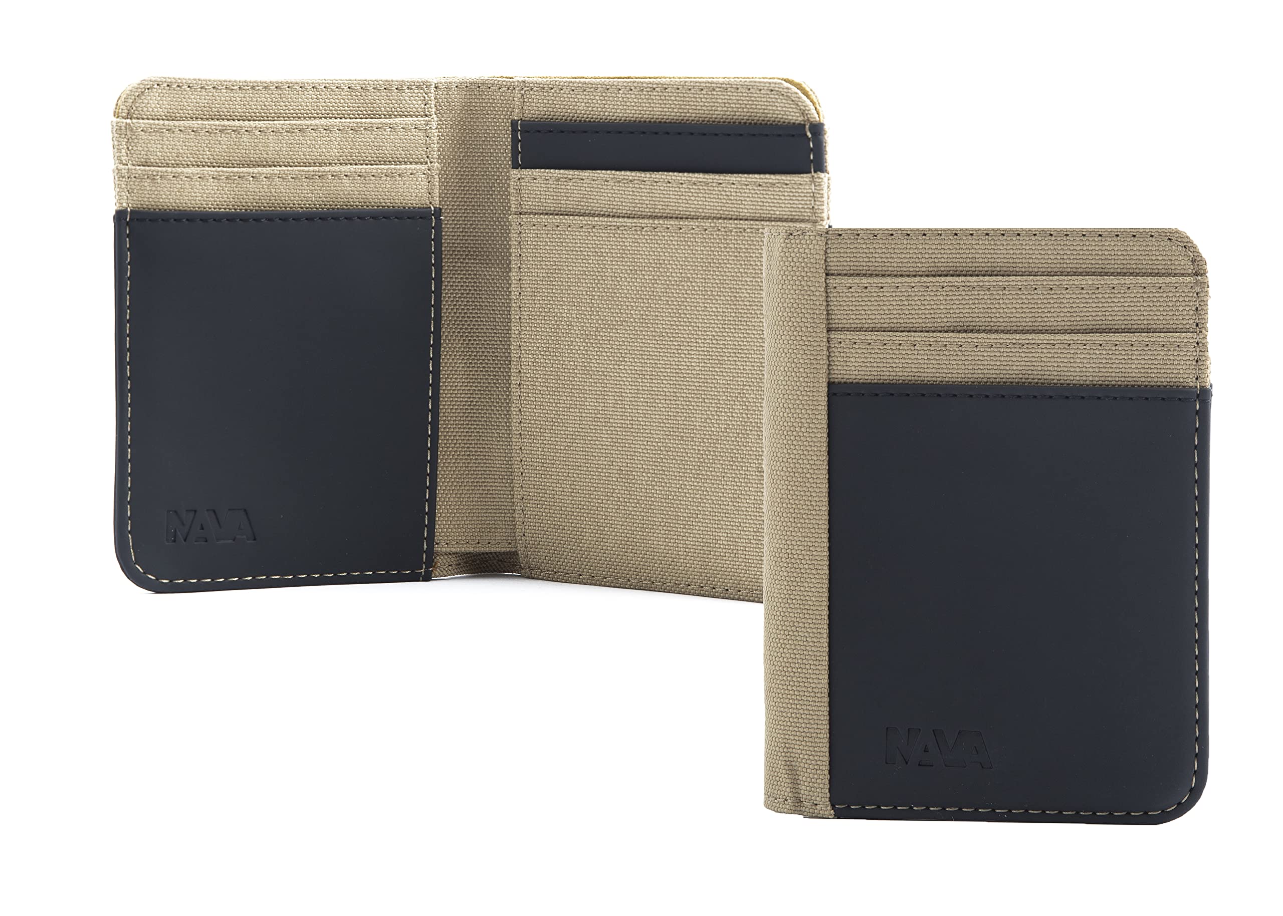 nava-design-twin-porta-carte-12-tasche-con-portabanconote-rfid-11-x-8-cm-sabbia image 1