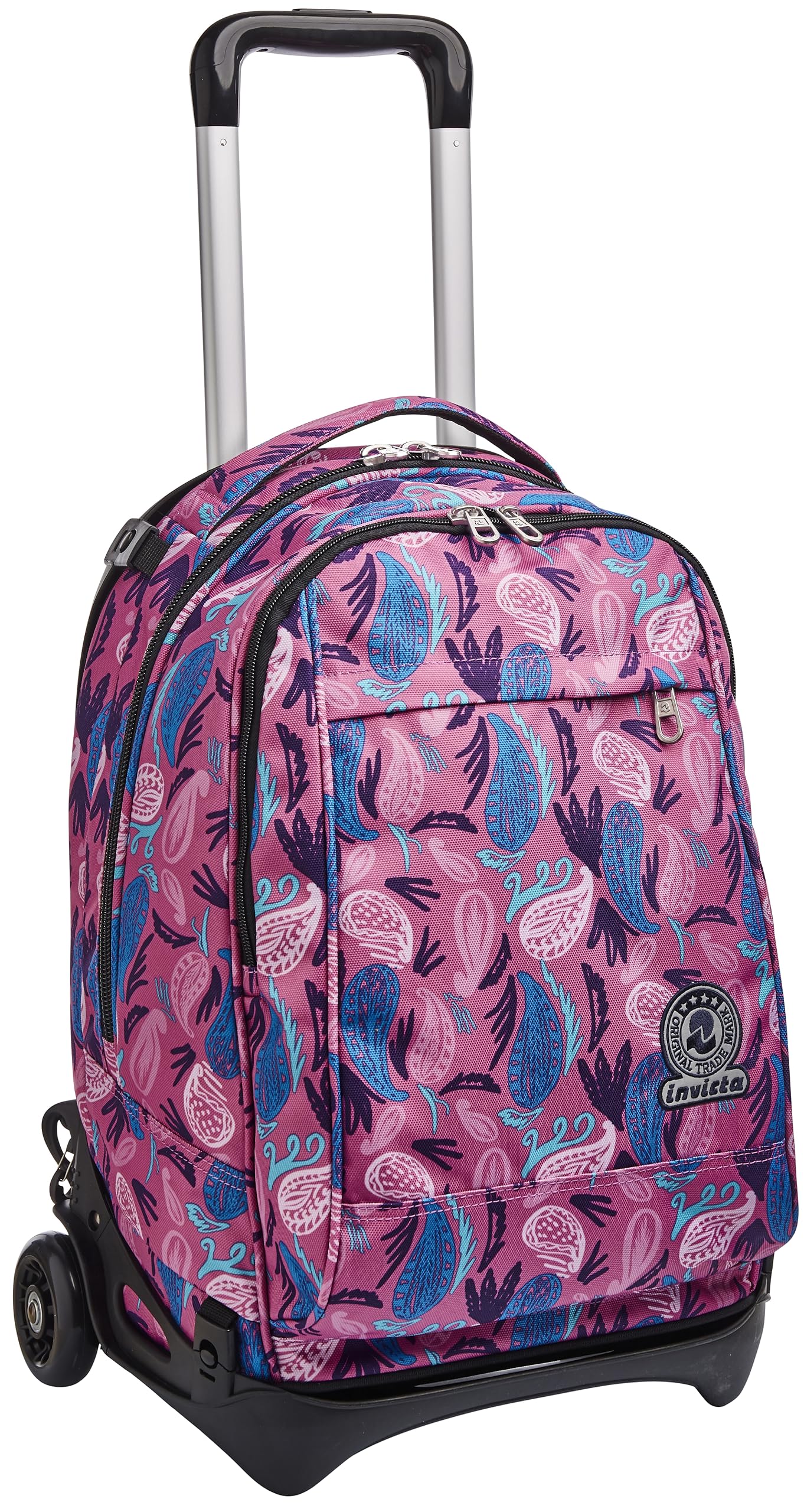 invicta-trolley-scuola-tech-3-in-1-rosa-paisley-34l image 1