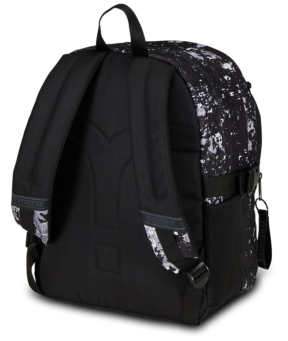 mitama-new-plus-cement-zaino-scuola-triplo-scomparto-nero-grigio-con-tasca-porta image 4