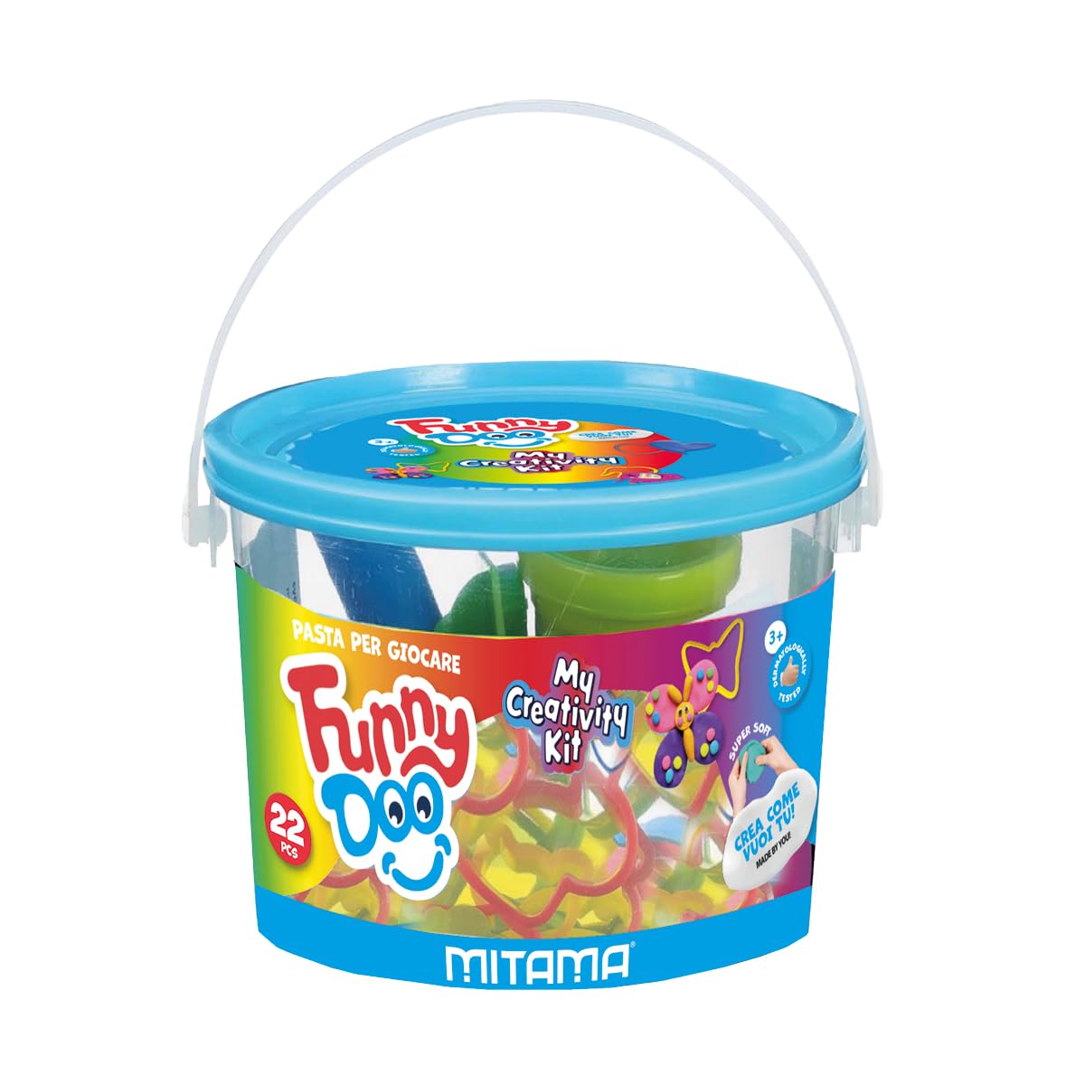 mitama-my-creativity-kit-funny-doo-barattolo-pasta-modellare-22-pezzi image 1