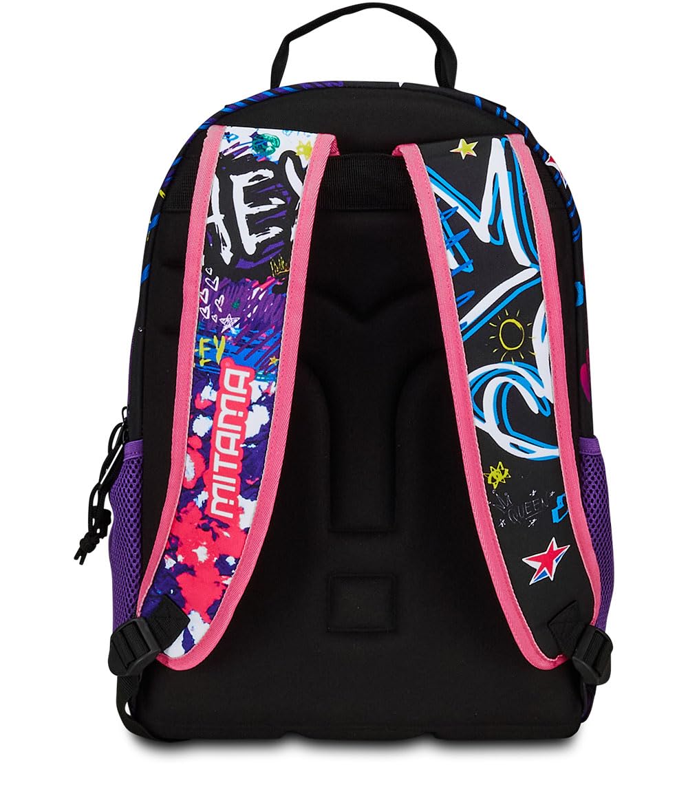 mitama-hey-dye-zaino-triplo-scomparto-rosa-e-nero-scuola-elementare image 3
