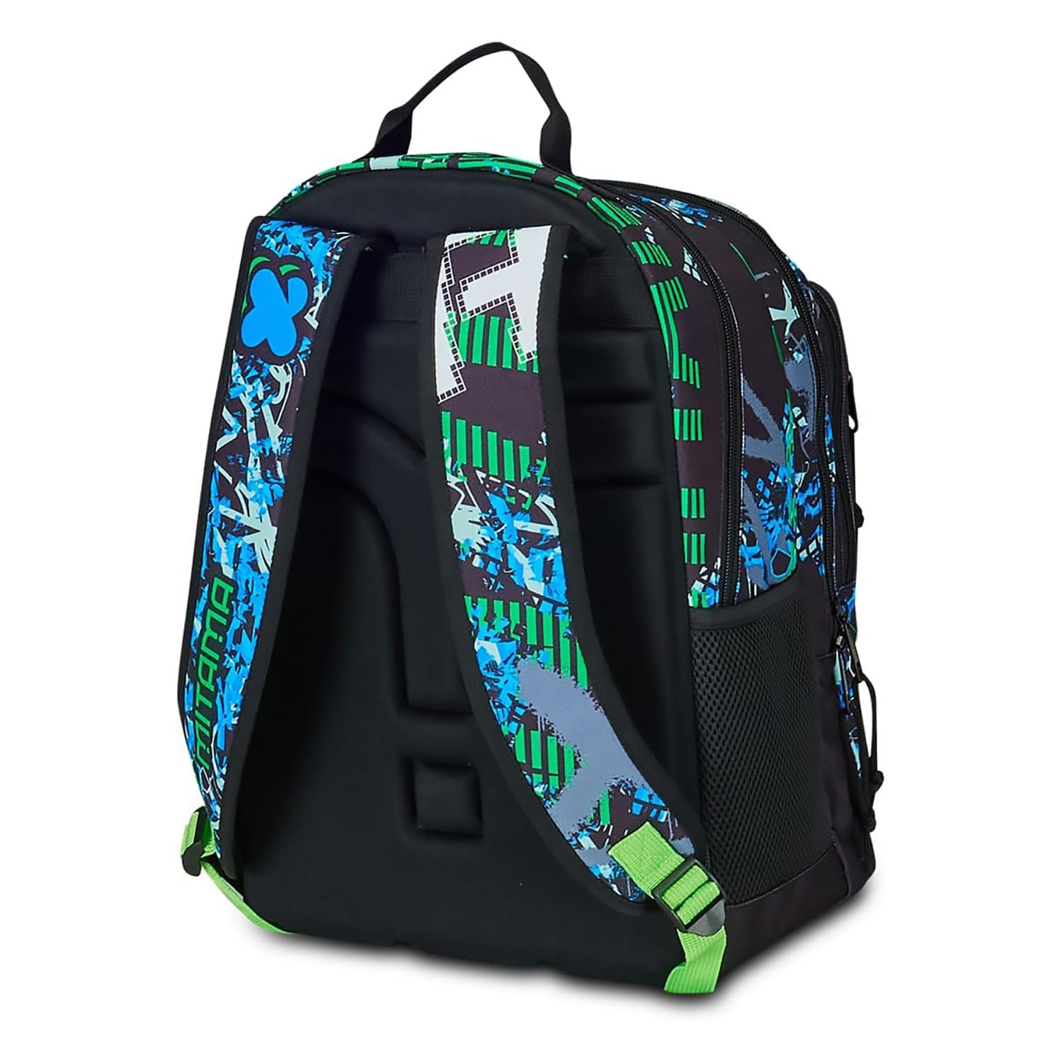 mitama-new-plus-punch-game-zaino-scuola-triplo-scomparto-blu-verde-con-tasca-fro image 8