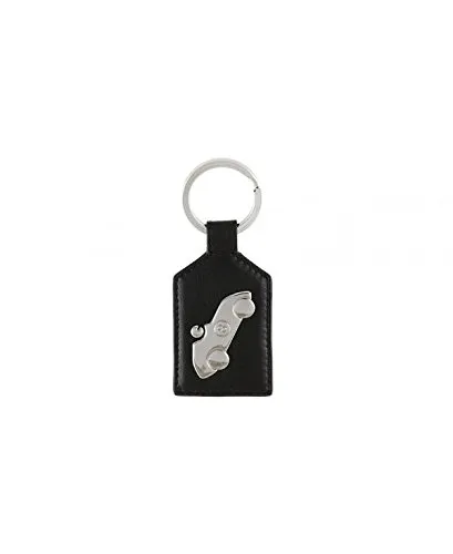 nava-design-smooth-portachiavi-in-pelle-nero-con-automobile-10-x-4-cm image 1