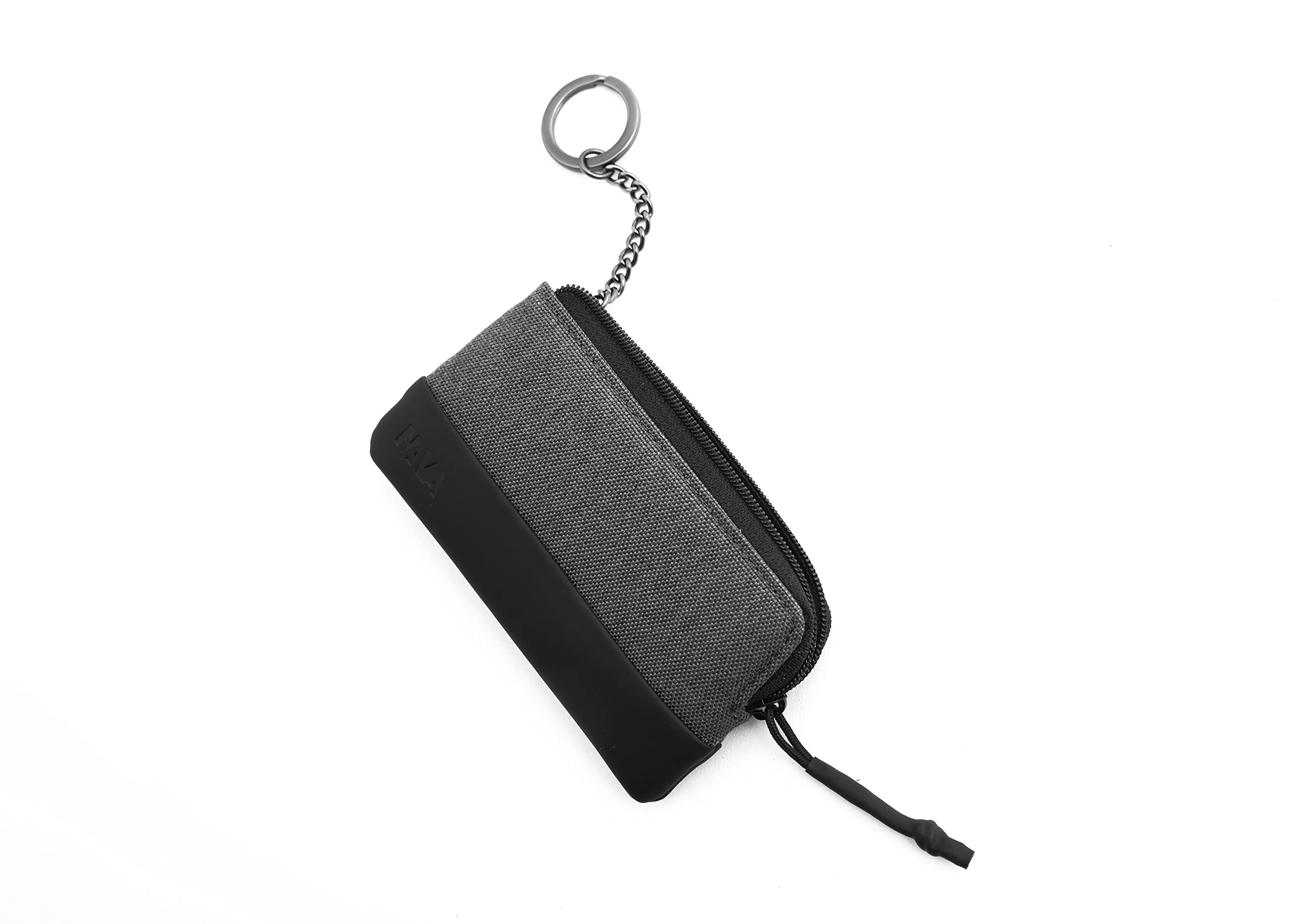 nava-design-twin-astuccio-portachiavi-con-zip-e-catena-7-x-12-x-1-cm-antracite image 5
