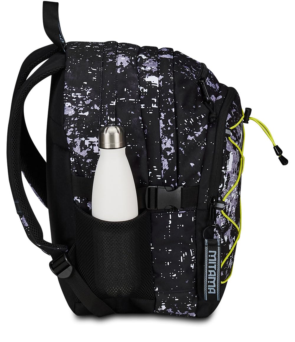 mitama-new-plus-cement-zaino-scuola-triplo-scomparto-nero-grigio-con-tasca-porta image 7