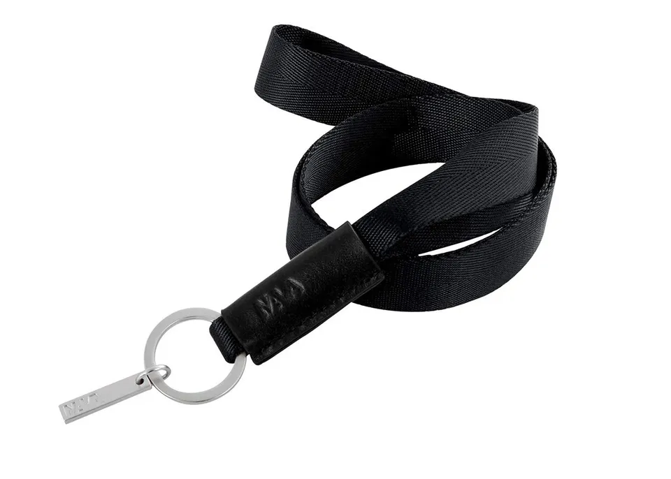 nava-design-portachiavi-da-collo-in-pelle-nero-10x4-cm image 1