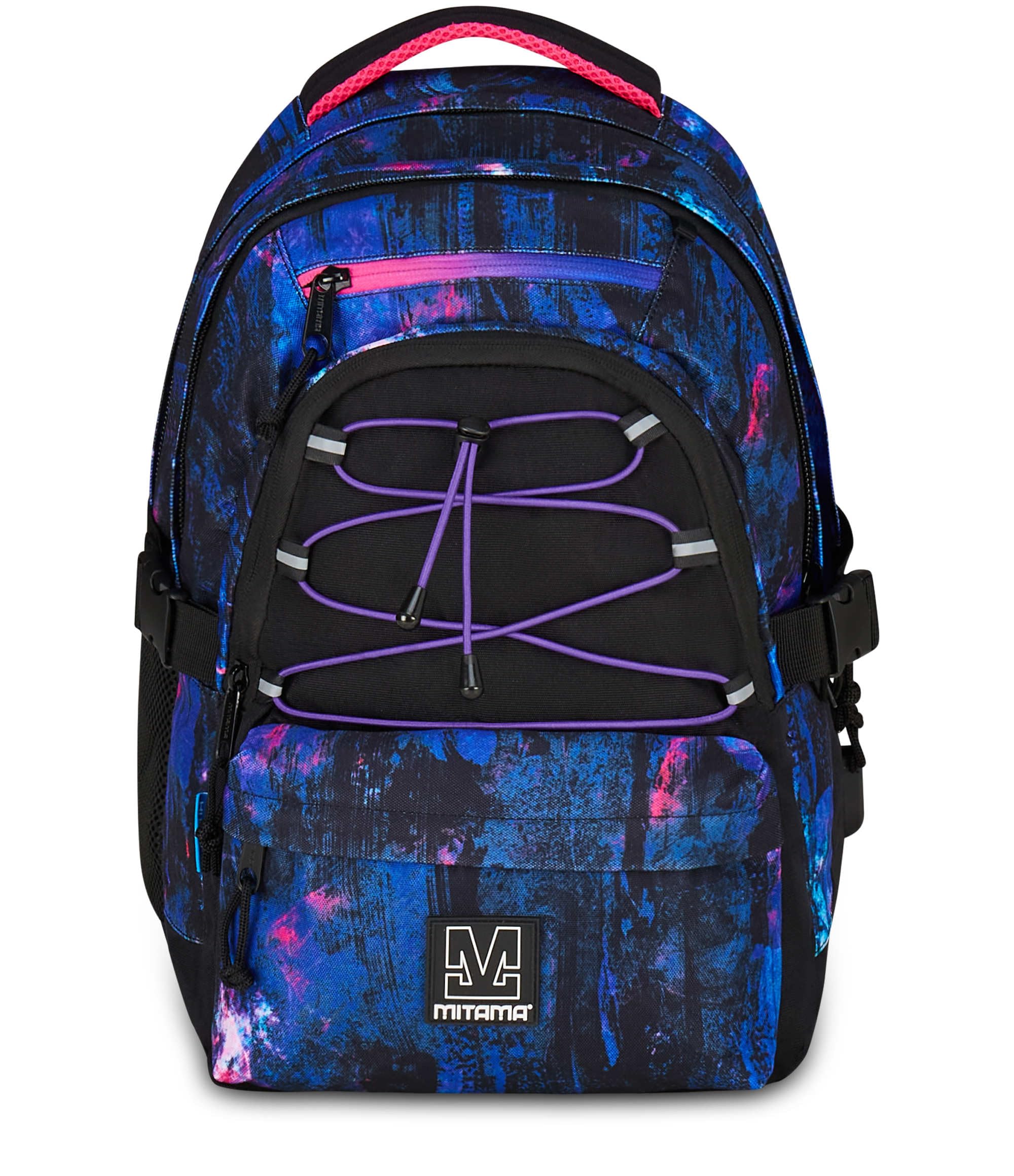 mitama-bdbf-purple-brush-zaino-scuola-triplo-scomparto-viola-con-usb image 2