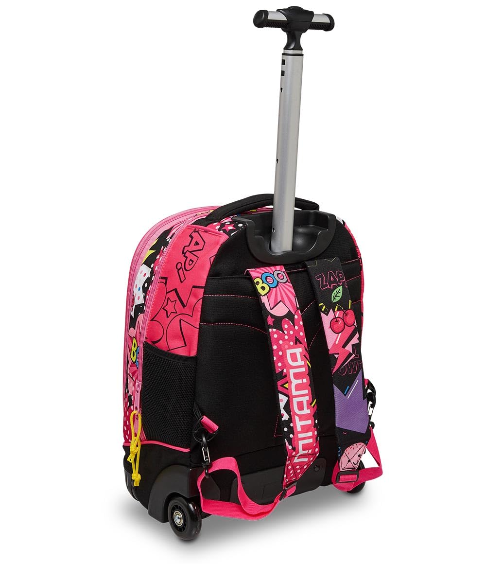 mitama-trolley-scuola-run-candy-boom-rosa-doppio-scomparto-33-l-impermeabile image 5