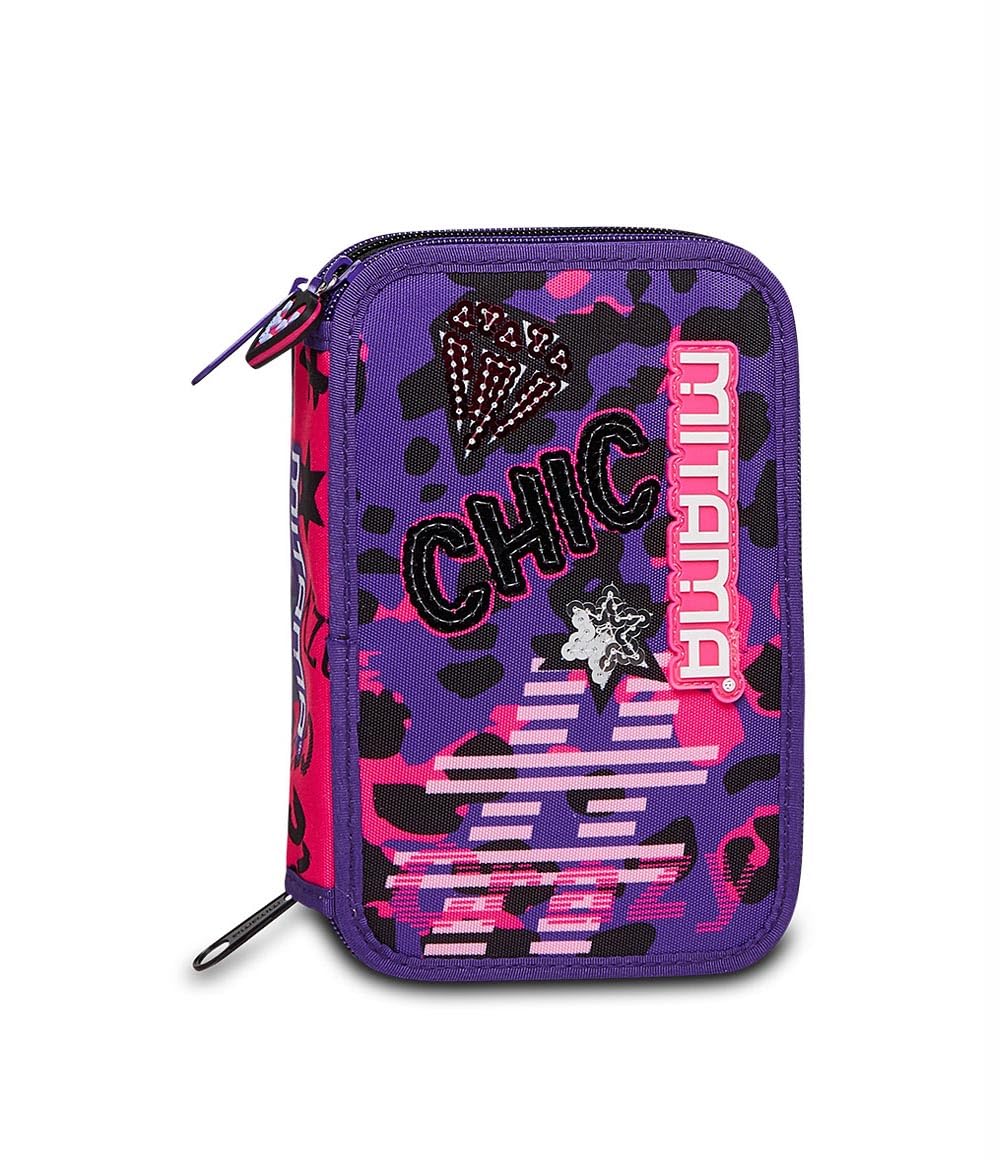 mitama-astuccio-scuola-3-scomparti-super-triplo-chic-nero-completo-47-pz image 7